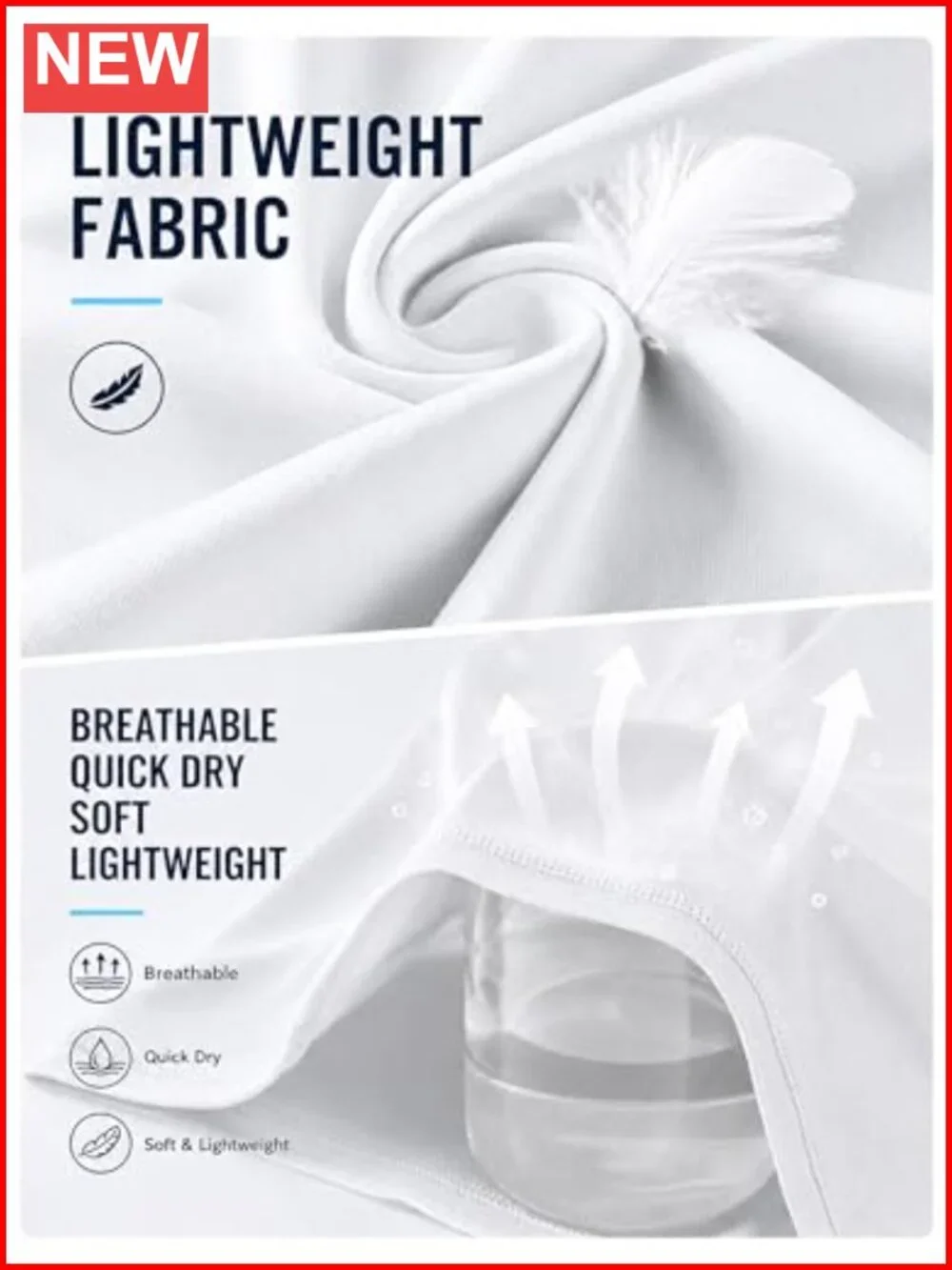 UPF 50+ Men's Rash Guard V-Neck Swim Shirt Quick-Dry 4-Way Stretch